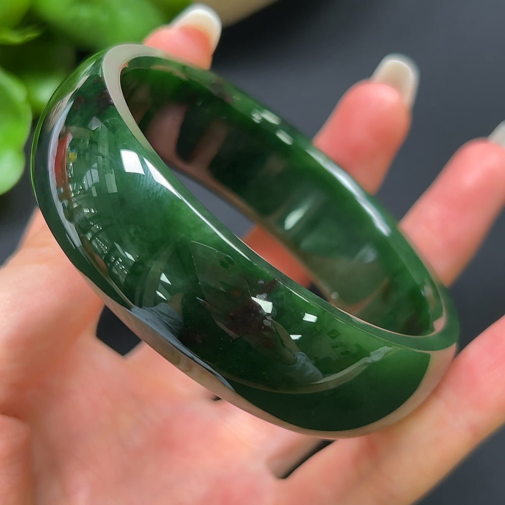 Hetian Jade Round Bangle