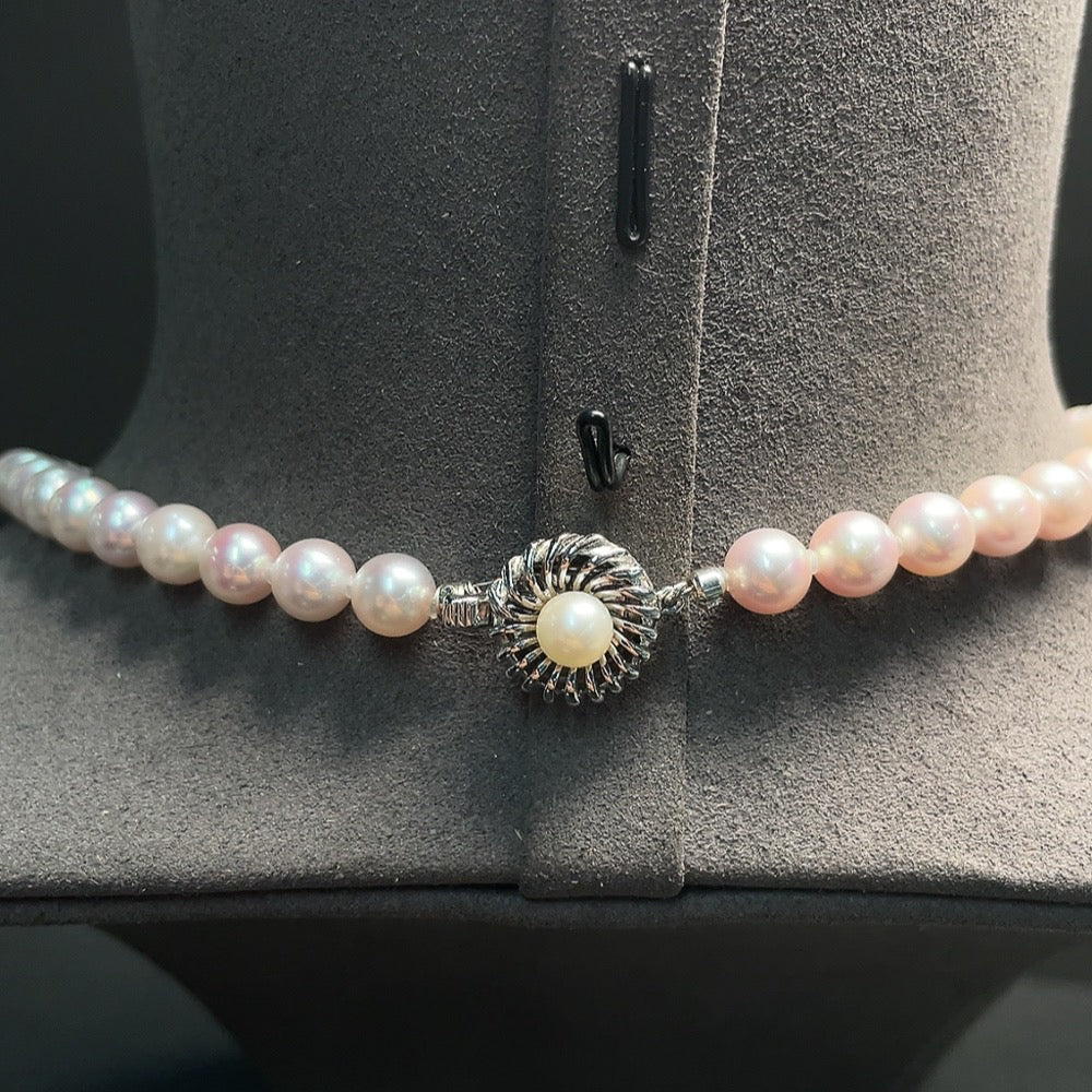 Saltwater Pearl Strand Necklace Non-Gold Color Origin Undetermined Total Weight Approx. 33.92g Size 5.5-7.2mm