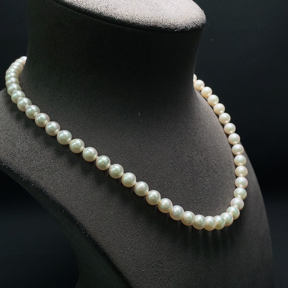 Seawater Pearl Necklace Non-Gold Total Weight Approx. 39.5g Size About 7.5mm