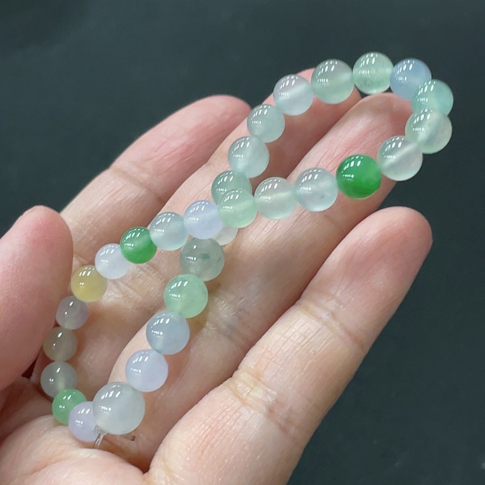 Jadeite Bracelet Largest Bead Approx. 7.4mm Total Weight Approx. 10.89g