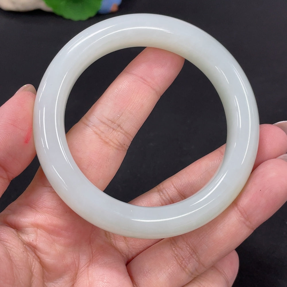 Hetian Jade Round Bracelet Size 56.4 Total Weight Approx. 62.3g