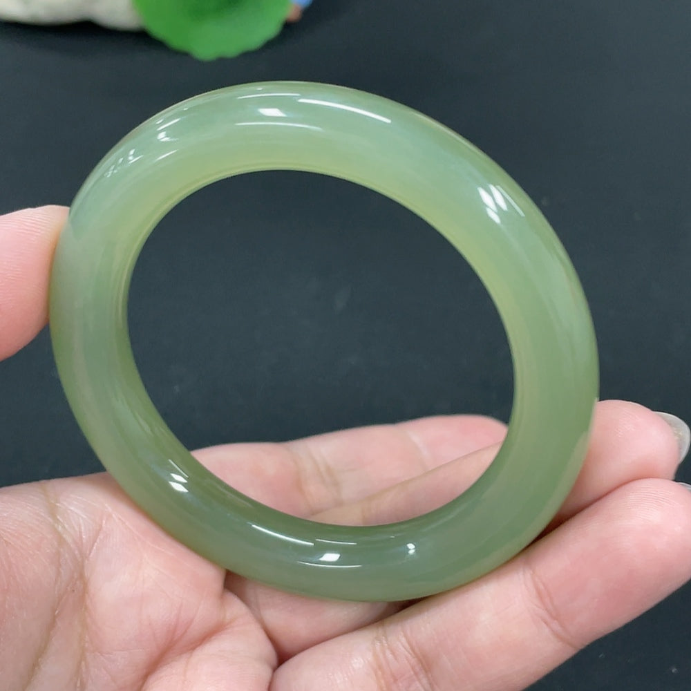 Hetian Jade Round Bracelet Size 54.3 Total Weight Approx. 51.2g