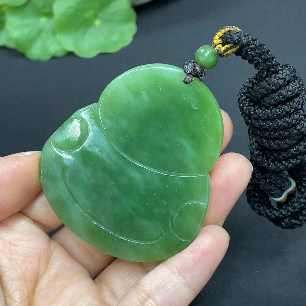 Hetian Jade Pendant Buddha Total Weight Approx. (Including Rope) 46.5g