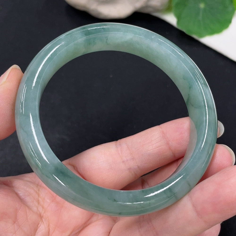 Jadeite Round Bracelet Size 56.9 Total Weight Approx. 58.5g