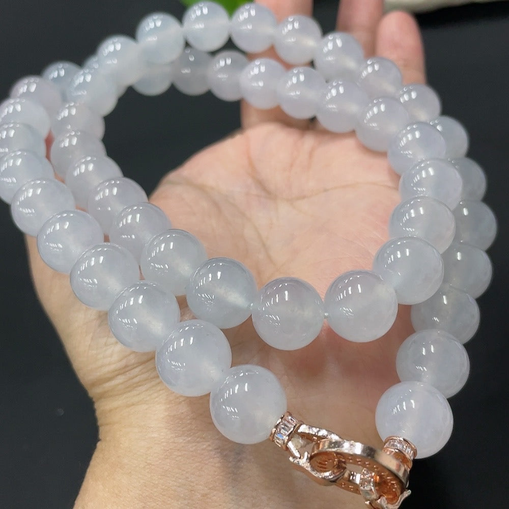 Jadeite Bead Necklace Approx. 12.5/12.7mm Non-Gold Clasp Approx. 173g [Total Value: $25,988 USD]