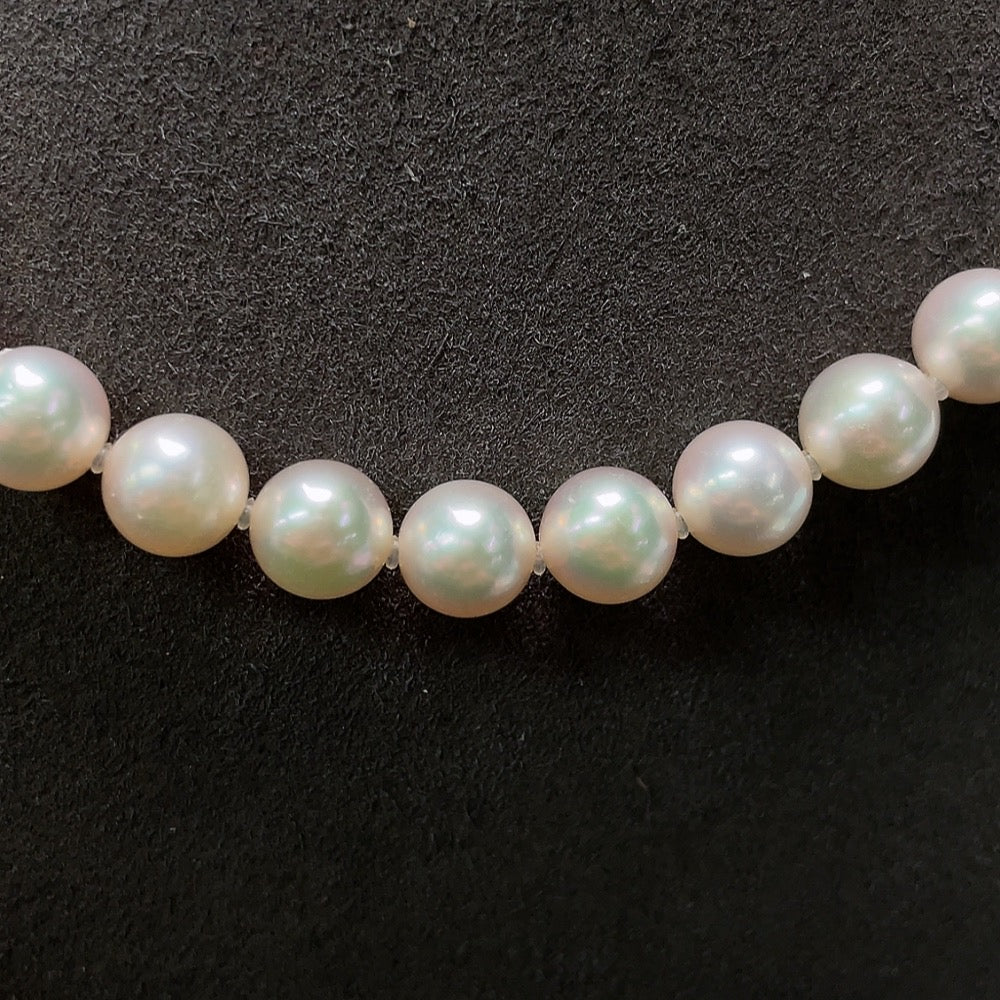 Seawater Pearl Necklace Non-Gold Total Weight Approx. 39.5g Size About 7.5mm