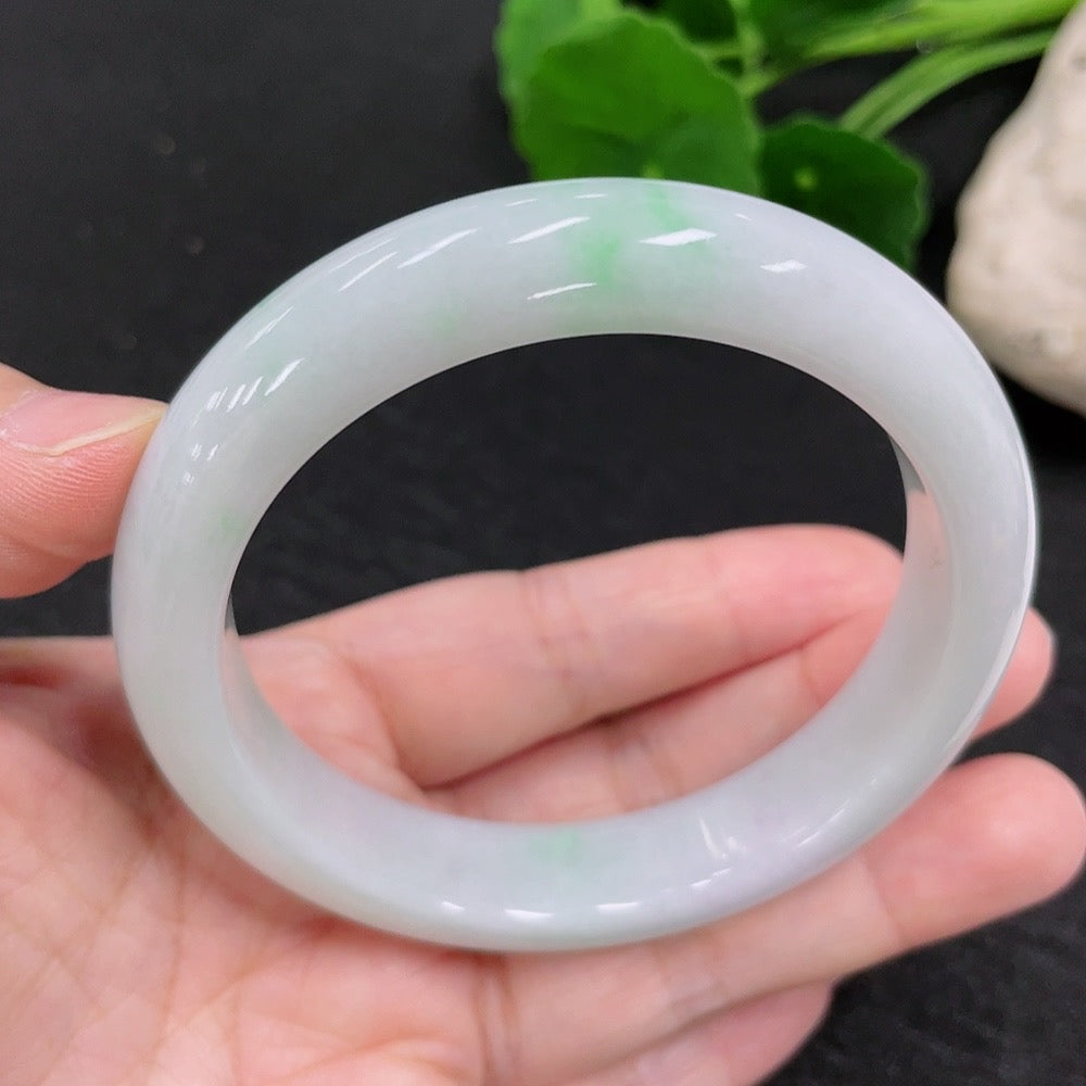 Jadeite Regular Bangle, Inner Diameter 57.5mm, Total Weight Approx. 62.3g