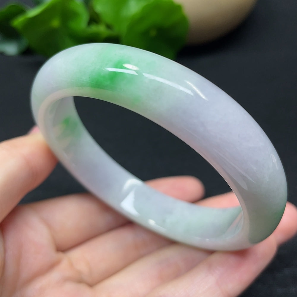 Jadeite Round Bangle Total Weight Approx. 55.89g Size 57.1