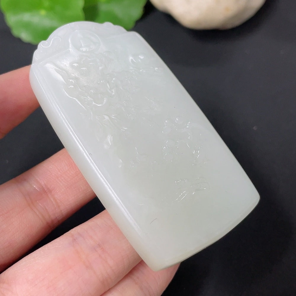 Hetian Jade Pendant Guanyin Total Weight About 58.9g