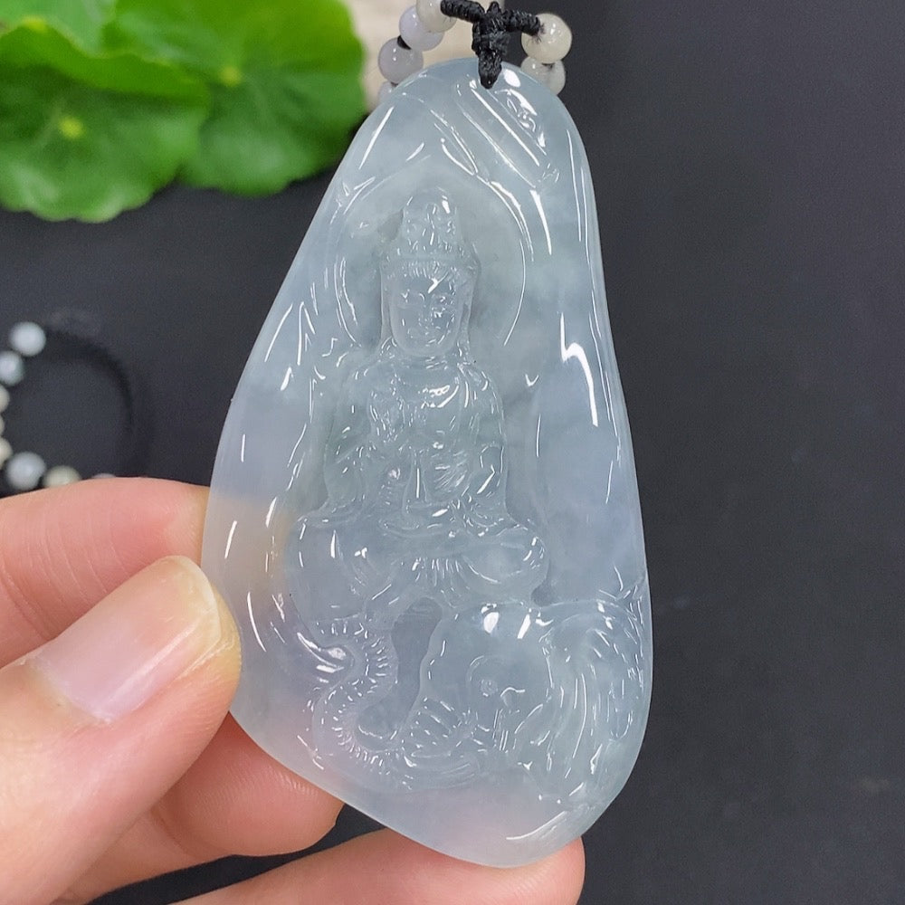 Jadeite Samantabhadra Bodhisattva Pendant