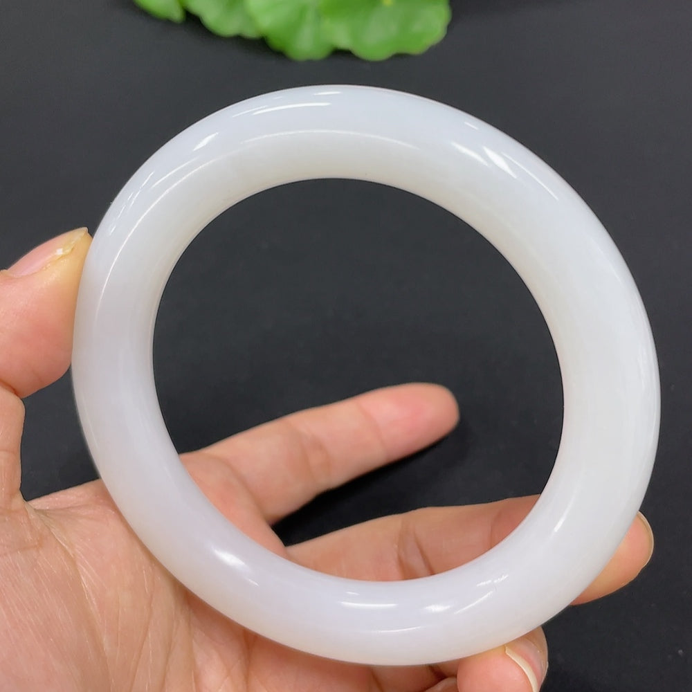 Hetian Jade Round Bangle Size 59.5 Total Weight Approx. 66.8g