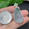 Jadeite Lucky Bean Pendant with 18K Gold, Total Weight Approx. 7.7g (Accented with Diamonds)