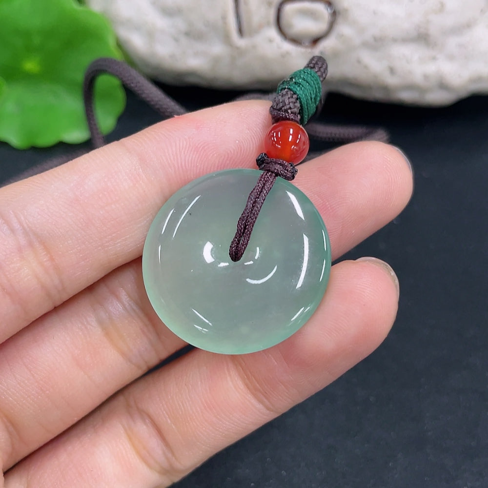 Jadeite Peace Knot Pendant (including rope weight)