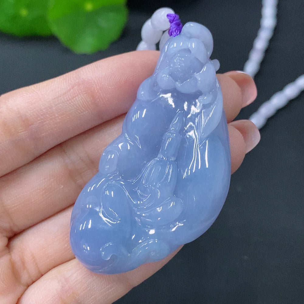 Jadeite Pendant Total Weight Approx. 48.2g Formless Guanyin