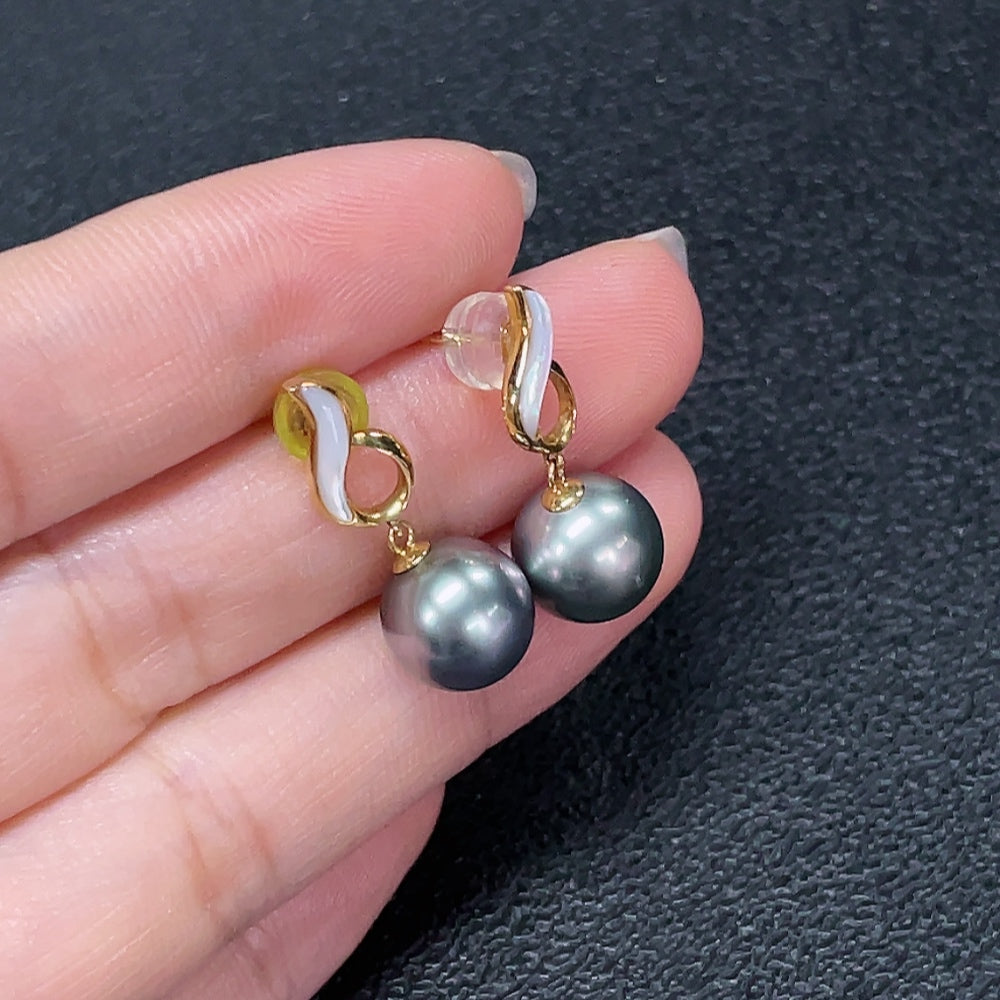 Seawater Pearl Earrings 18K Gold