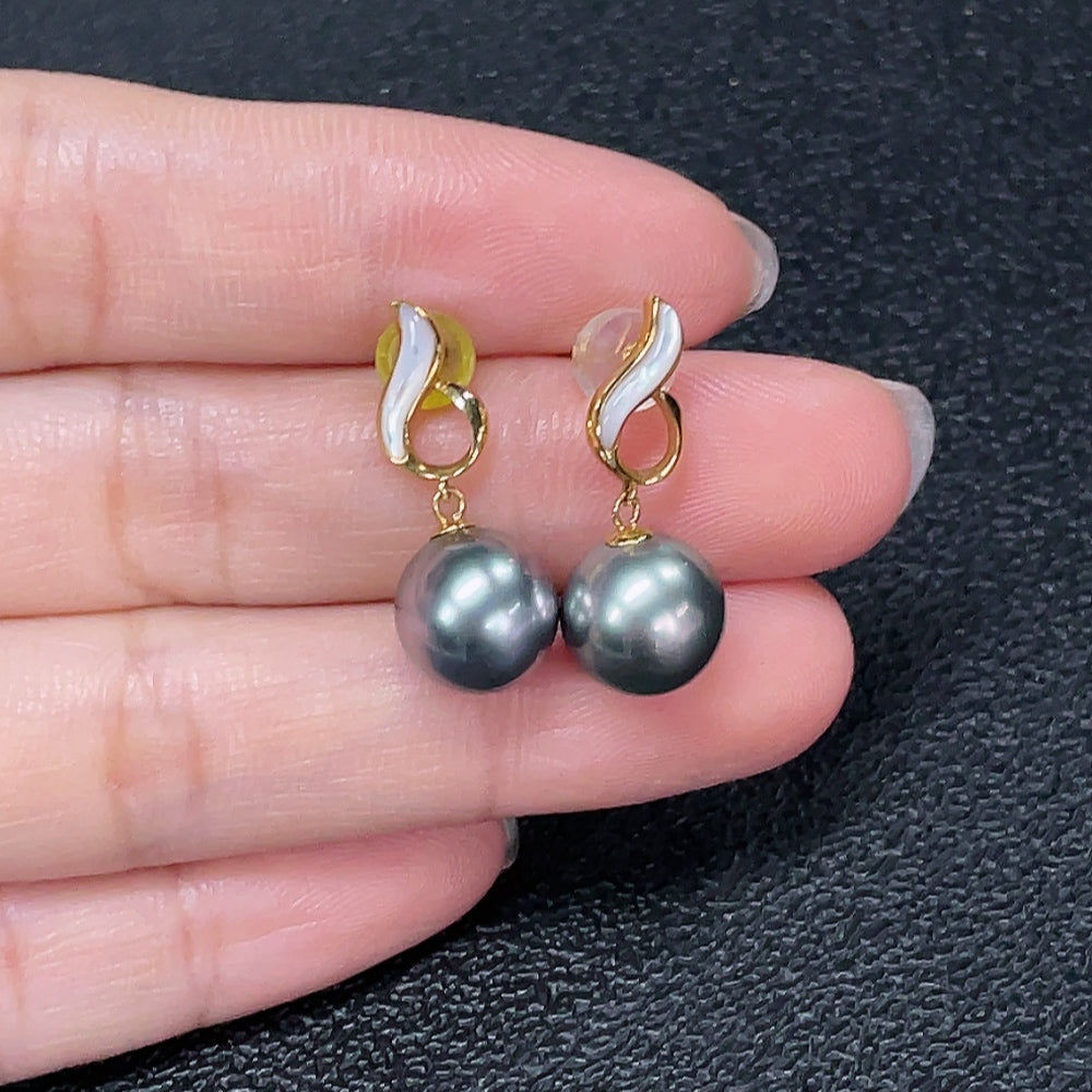 Seawater Pearl Earrings 18K Gold