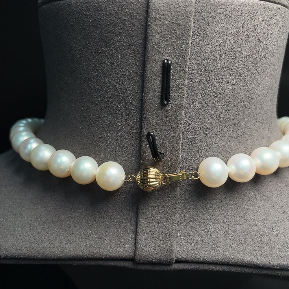 Pearl Necklace Suspected Gold-Plated Total Weight Approx. 56.59g Stone Size 10mm