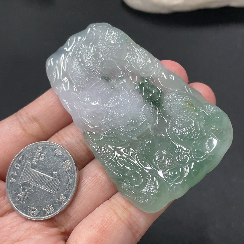 Jadeite Dragon Pendant, Approx. 32.15g