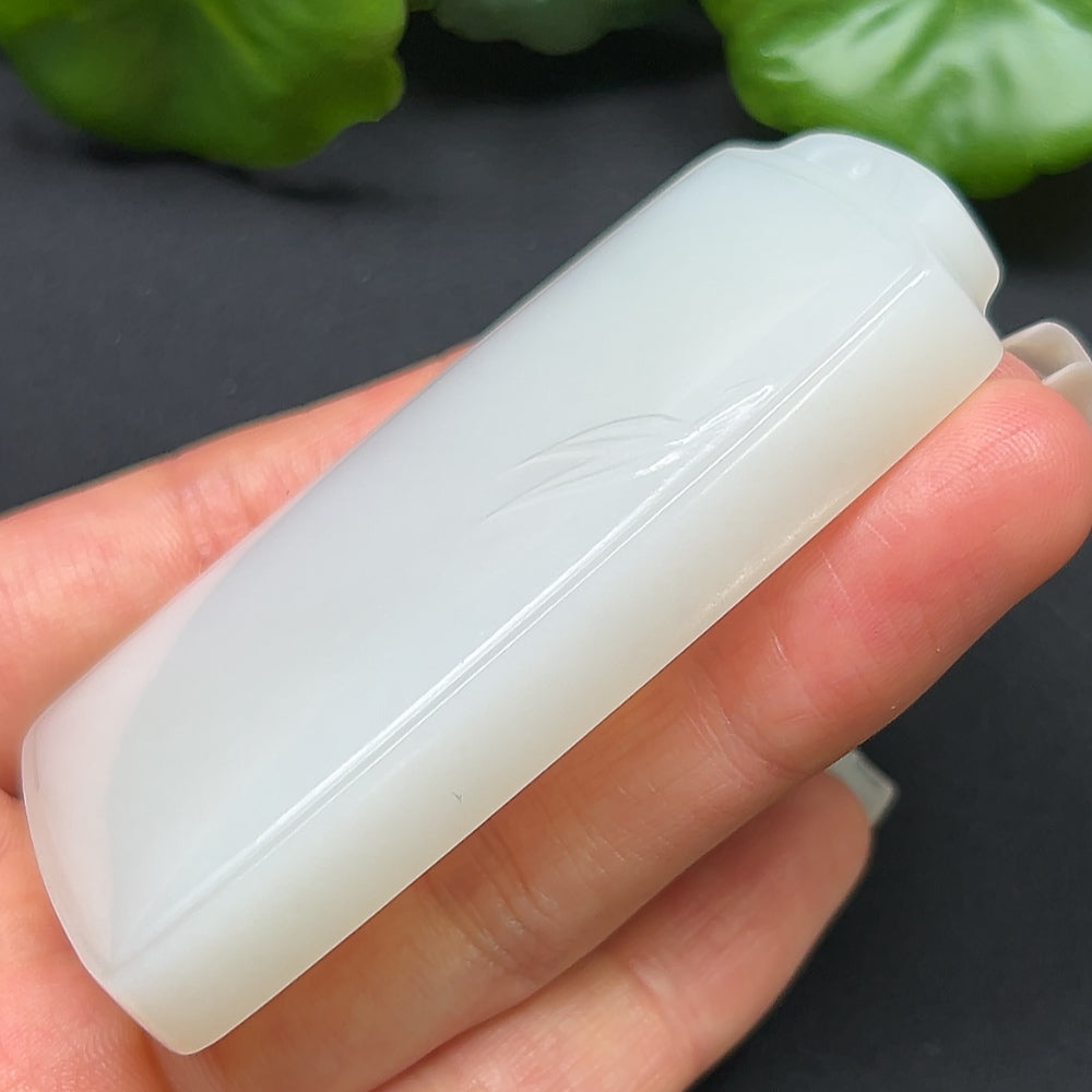 Hetian Jade Plain Pendant Total Weight about 74.49g