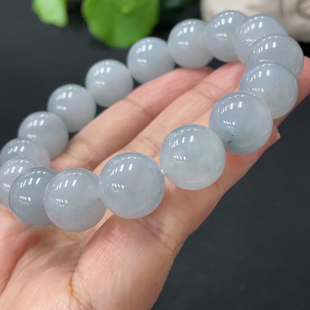 Jadeite Bracelet Size 12.9mm Approx. Total Weight 58.2g Approx.
