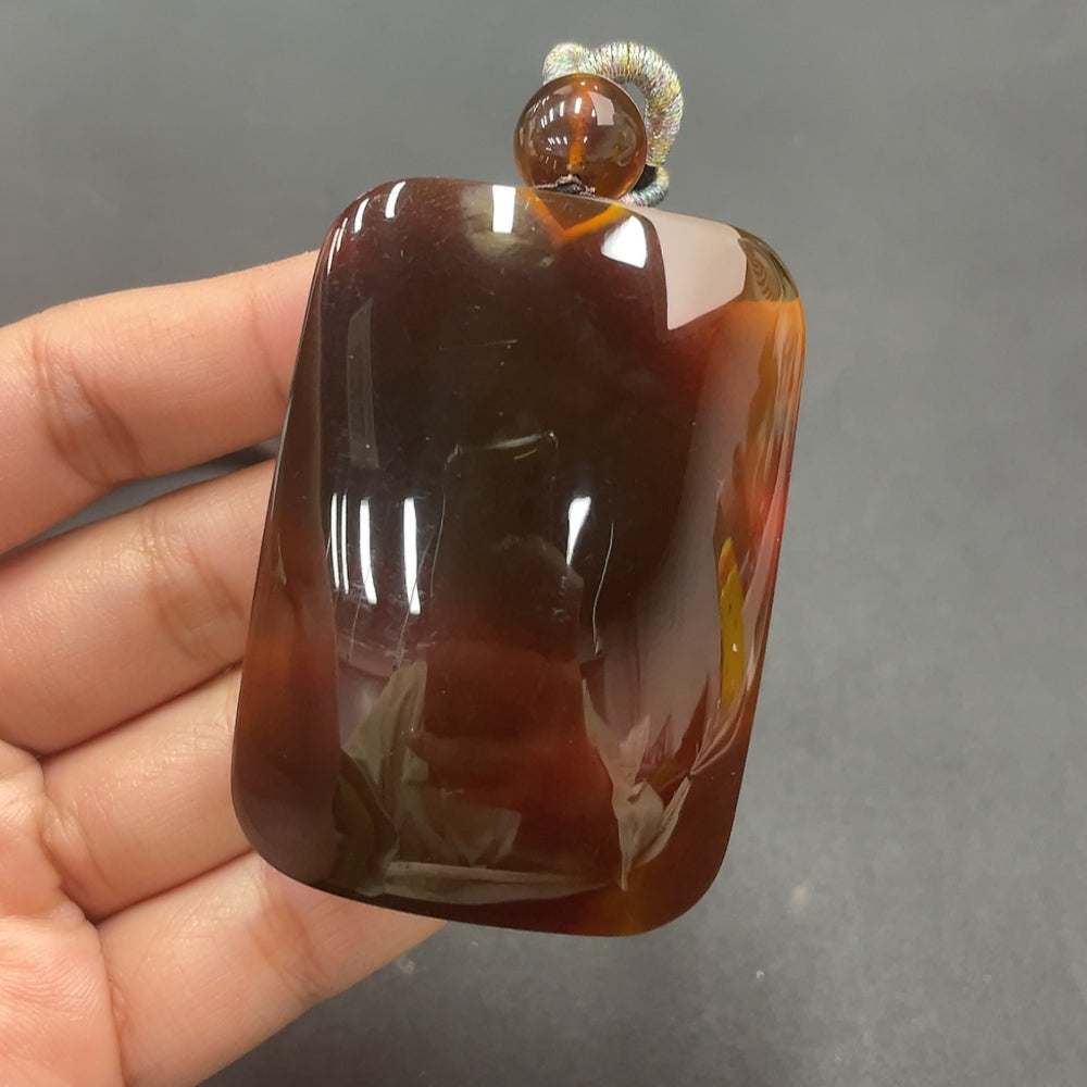 Amber Beeswax Pendant with Rope, Total Weight Approx. 38.51g