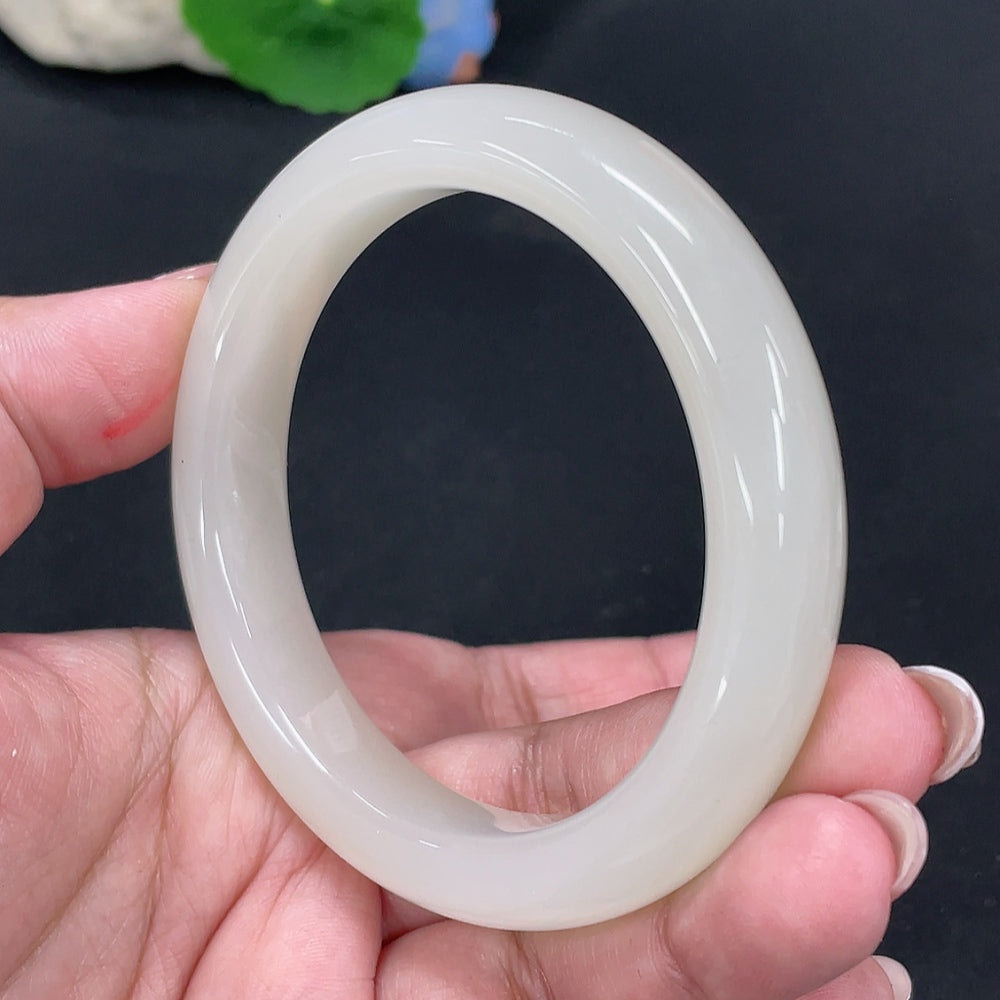 Hetian Jade Round Bracelet Size 58.3 Total Weight Approx. 59.3g