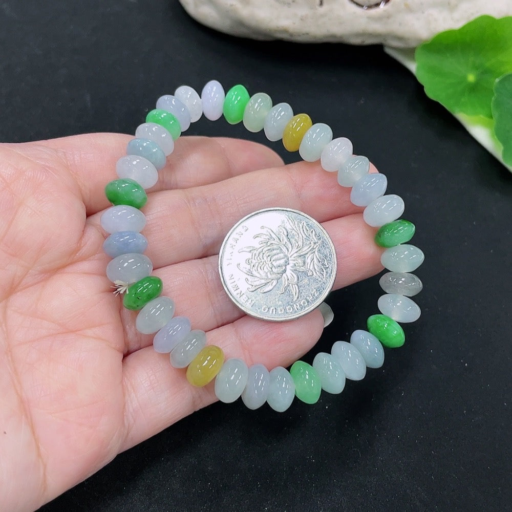 Jadeite Bracelet, . 8.9mm, . | Huiliu Certified