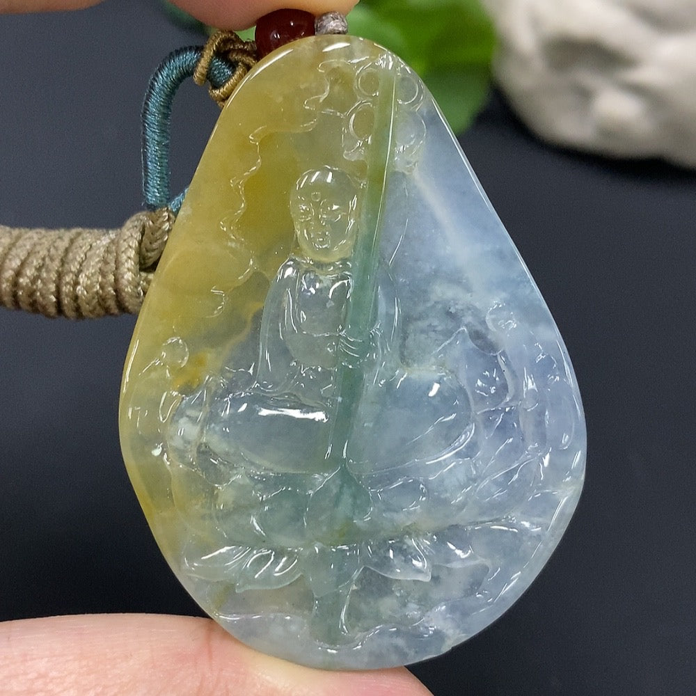 Jadeite Pendant with Non-A Grade Matching Stones, Total Weight Approx. 26.8g