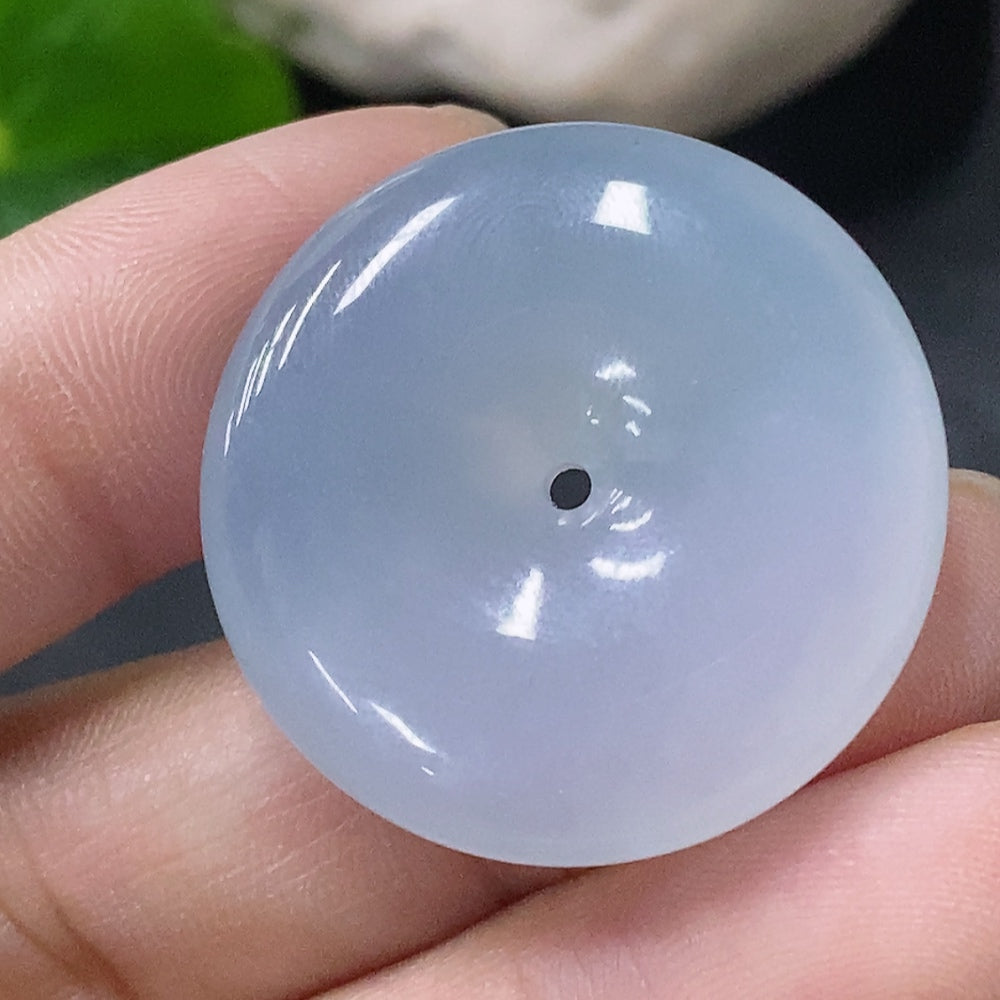 Jadeite Pendant Peace Buckle Total Weight Approx. 9g