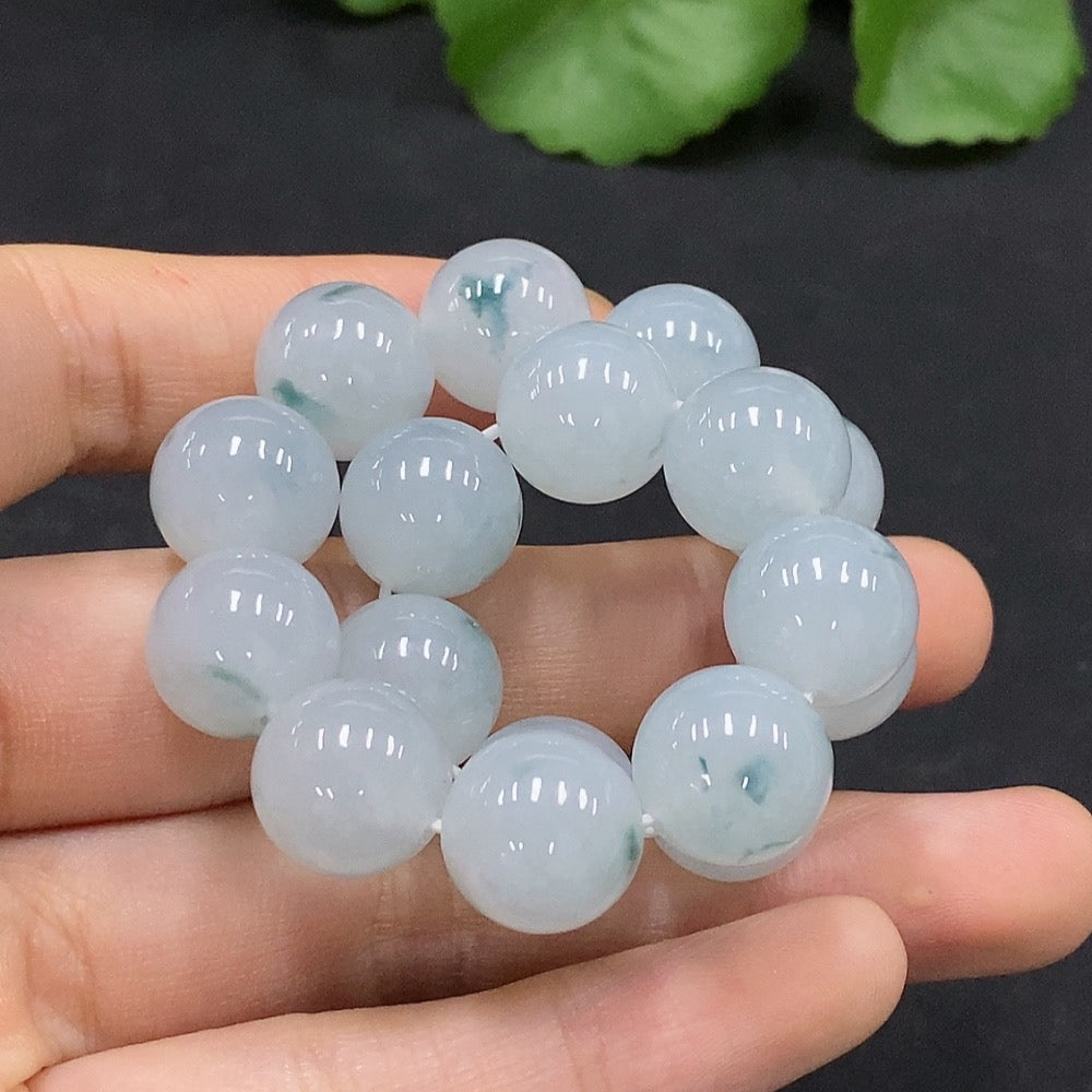 JadeiteBead Bracelet, Approx. 12mm, Total Weight Approx. 51.1g