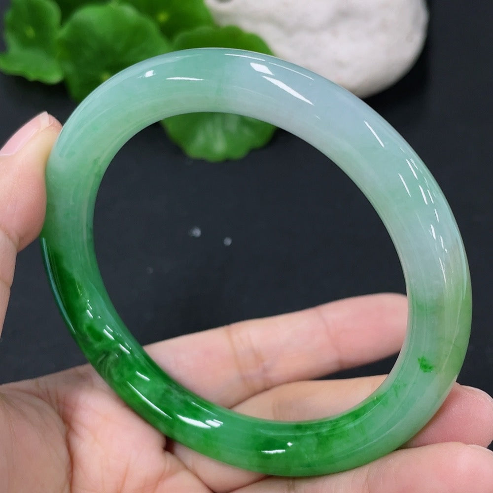Jadeite Round Bangle Size 56.5mm Total Weight Approx. 45.82g [Total Value: $11,458 USD]