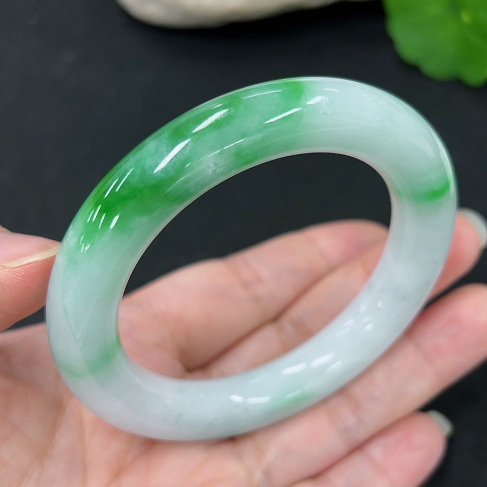 Jadeite Round Bangle Size 52.8 Total Weight Approx. 64.2g