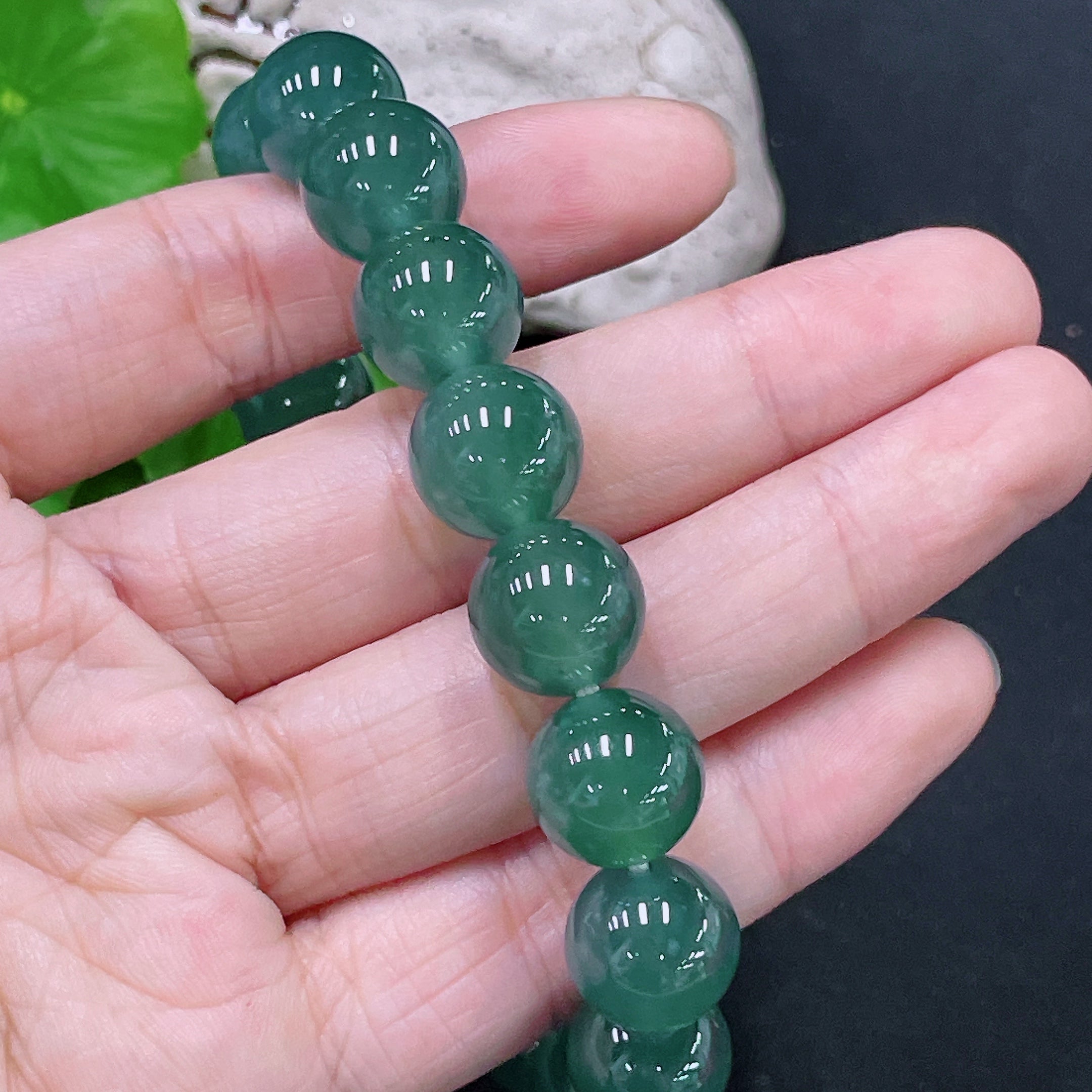 Jadeite Bracelet Size 12.3mm Approx. Total Weight About 56.31g