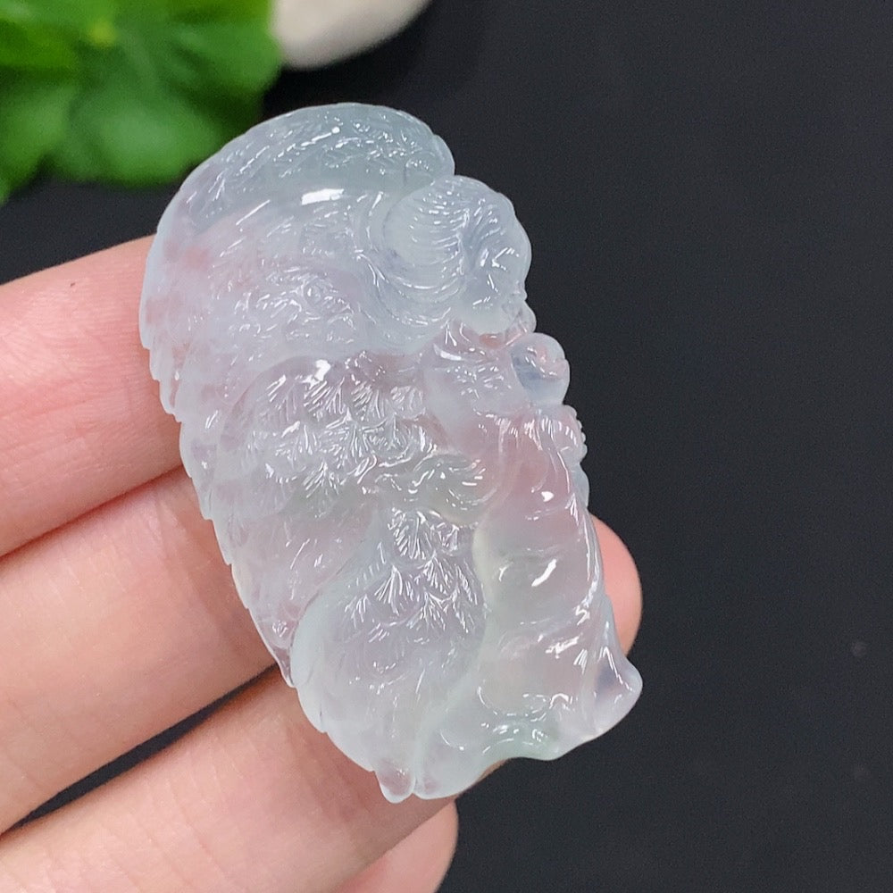 Jadeite Angel Pendant Total Weight Approx. 13g