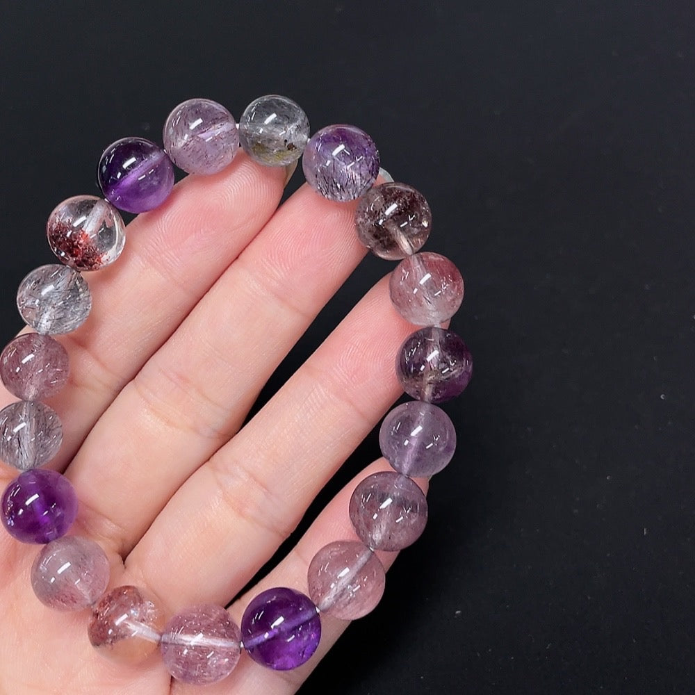 Crystal Bracelet Approx. 10.6mm Total Weight About 30.08g Visible Organic Matter