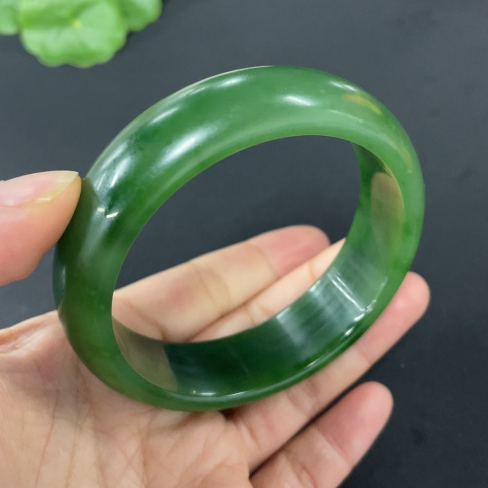 Hetian Jade Jasper Round Bracelet Size 59 Total Weight Approx. 71.4g