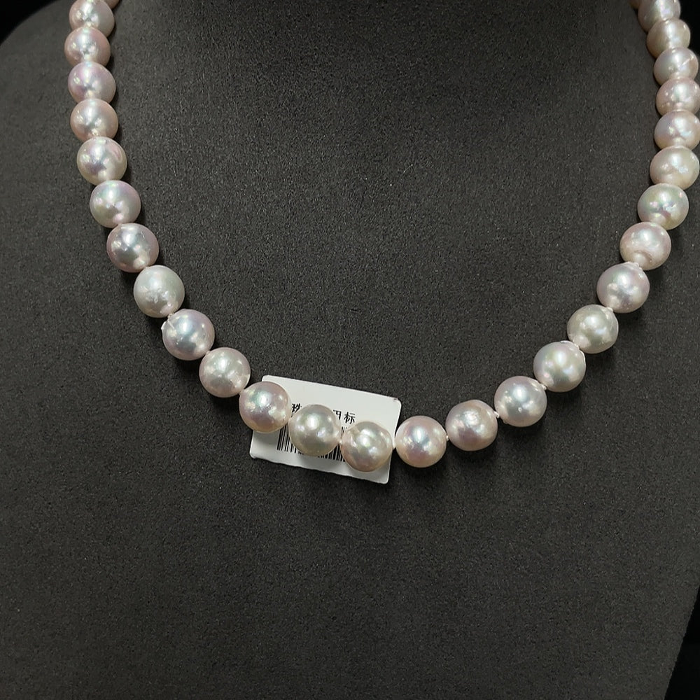 Seawater pearl necklace non-gold setting total weight about 44.27g size about 8.6mm