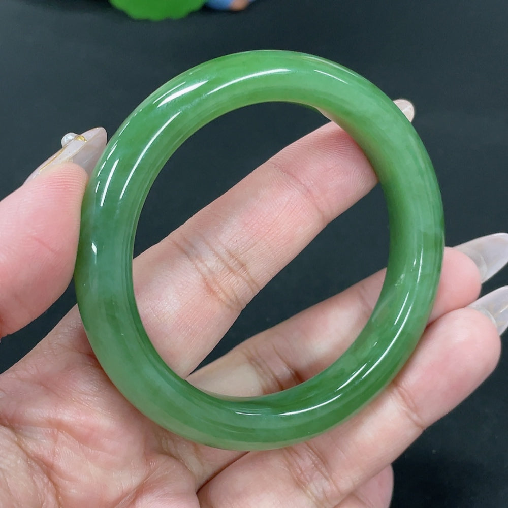 Hetian Jade Round Bracelet Size 53.2 Total Weight Approx. 44.4g