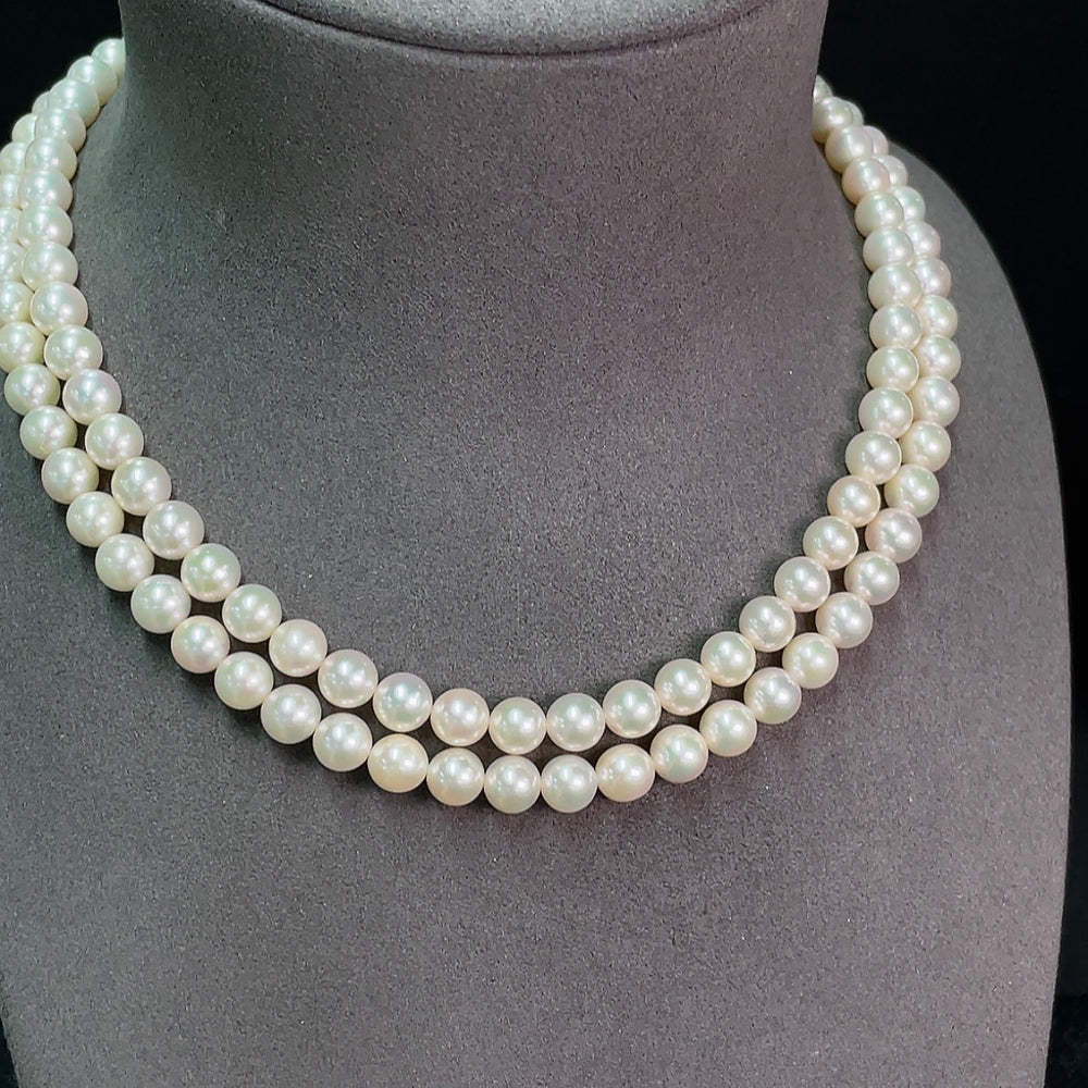 Seawater Pearl Necklace Non-Gold Total Weight Approx. 64.95g Size About 7.1mm