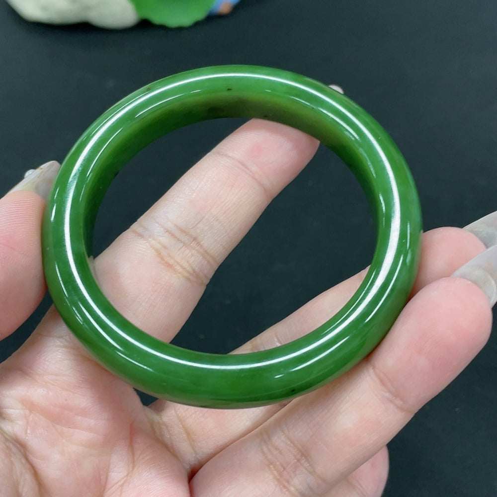 Hetian Jade Round Bracelet Size 55.1 Total Weight Approx. 47g