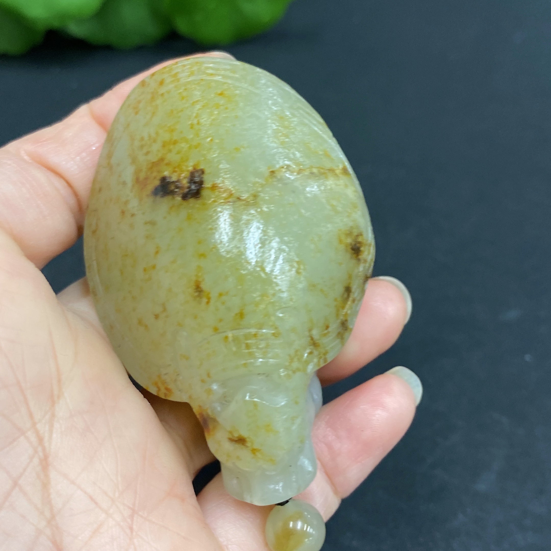 Hetian Jade Handheld Ornament - Dragon Turtle