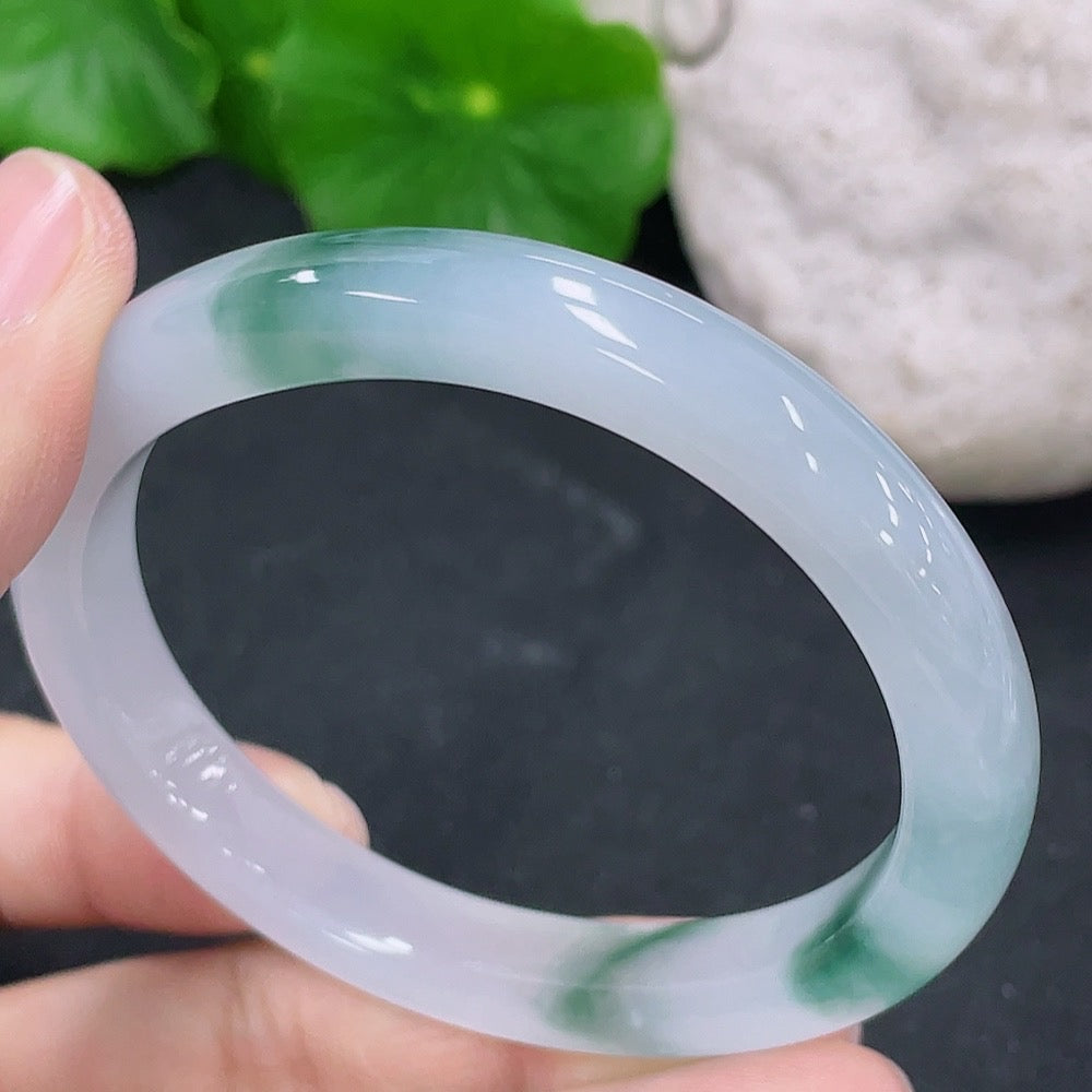 Jadeite Concubine Bracelet Containing Other Mineral Components