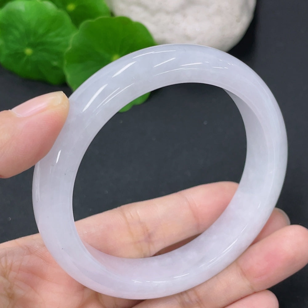 Jadeite Round Bangle, Total Weight Approx. 56.09g, Size 55.1