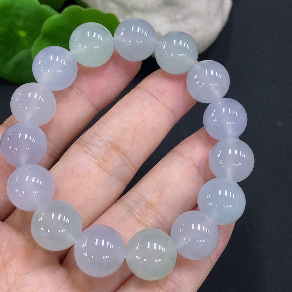 Jadeite Bead Necklace Approx. 12.2mm Total Weight Approx. 48.6g