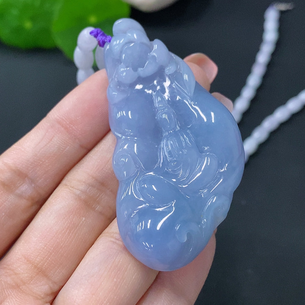 Jadeite Pendant Total Weight Approx. 48.2g Formless Guanyin