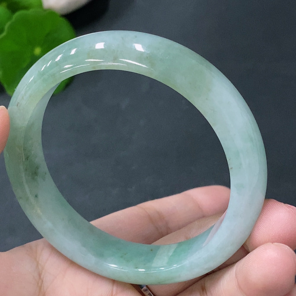 Jadeite Regular Round Bracelet  55.6 Inner Diameter  Total Weight 56.039g