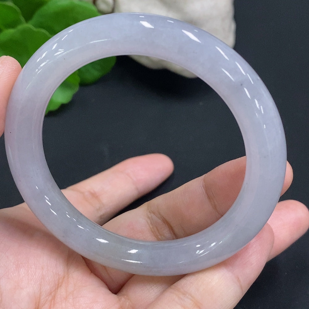 JadeiteRound Bangle Bracelet, Size 53.7, Total Weight Approx. 48.8g