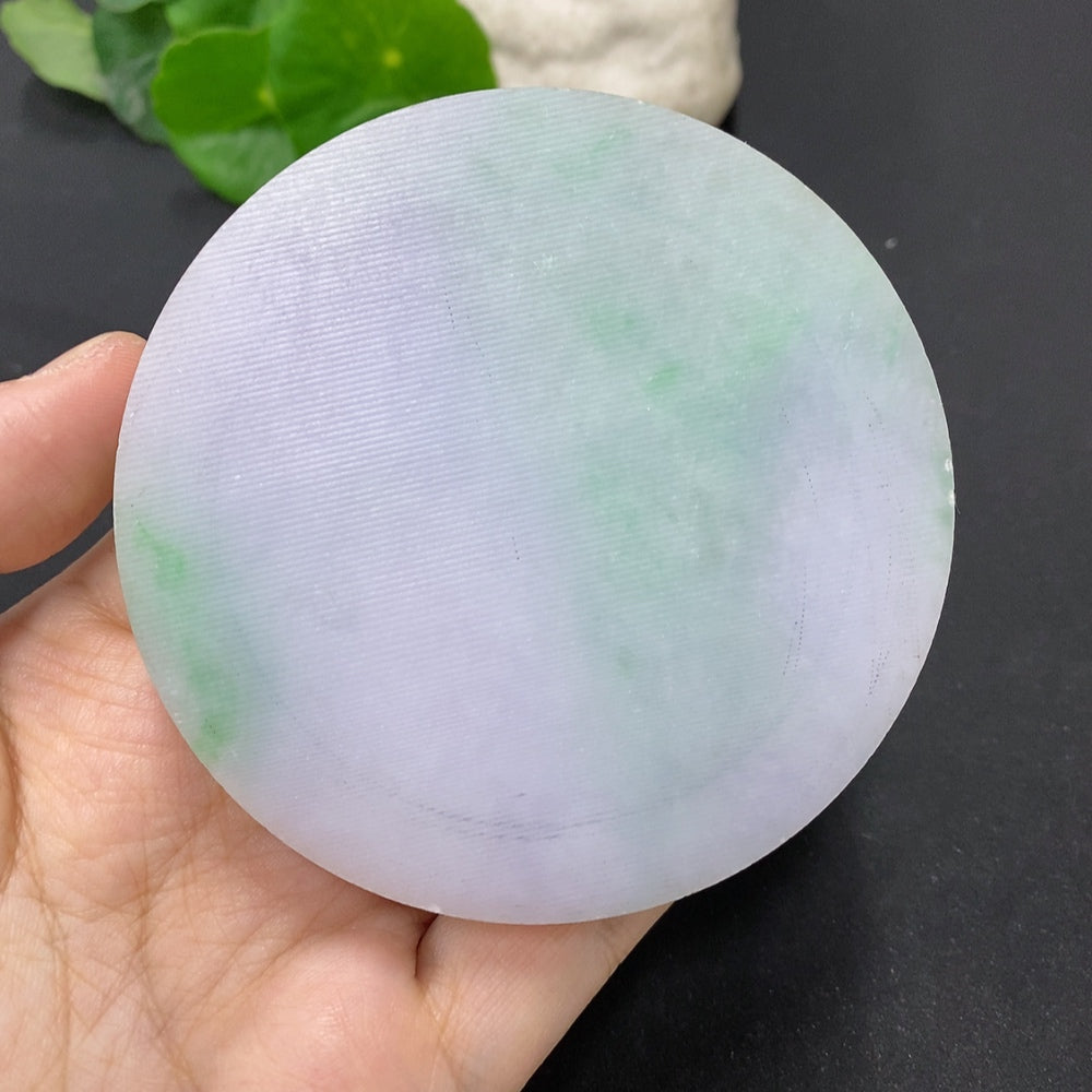 Jadeite Plain Pendant Rough Carving Total Weight About 215g