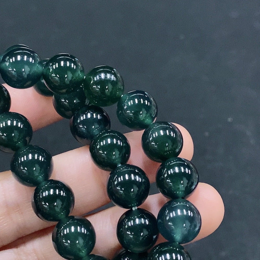 Jadeite Bead Necklace Approx. 9.5mm Total Weight Approx. 95.53g Non-Gold-Inlaid