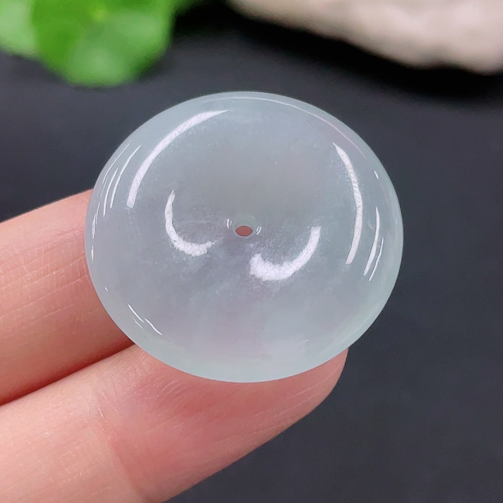 Jadeite Peace Button Pendant Total Weight Approx. 10.11g